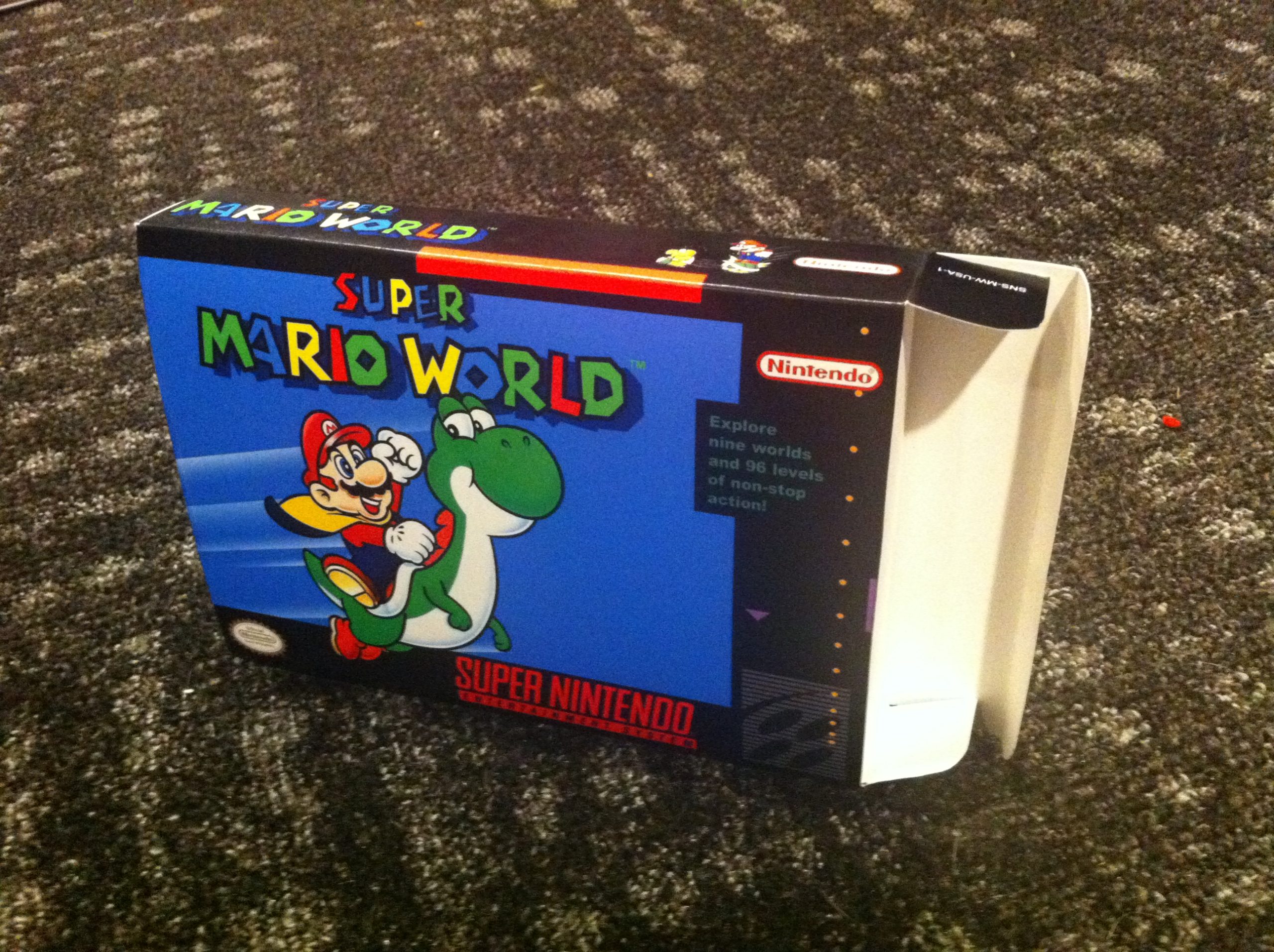 Super Mario World Box My Games! Reproduction game boxes