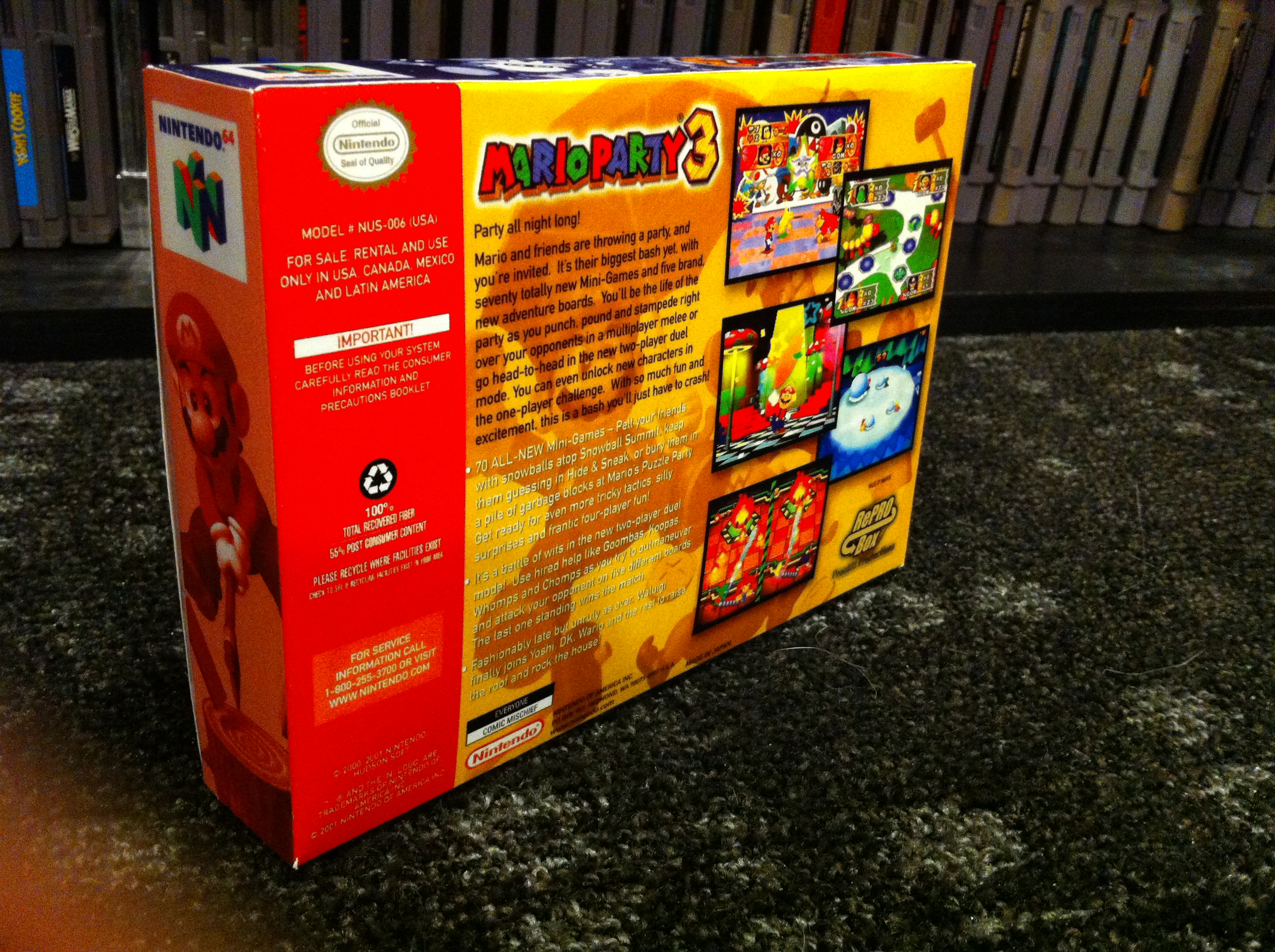 N64 Mario Party 3 boxBox My Games! Reproduction game boxes