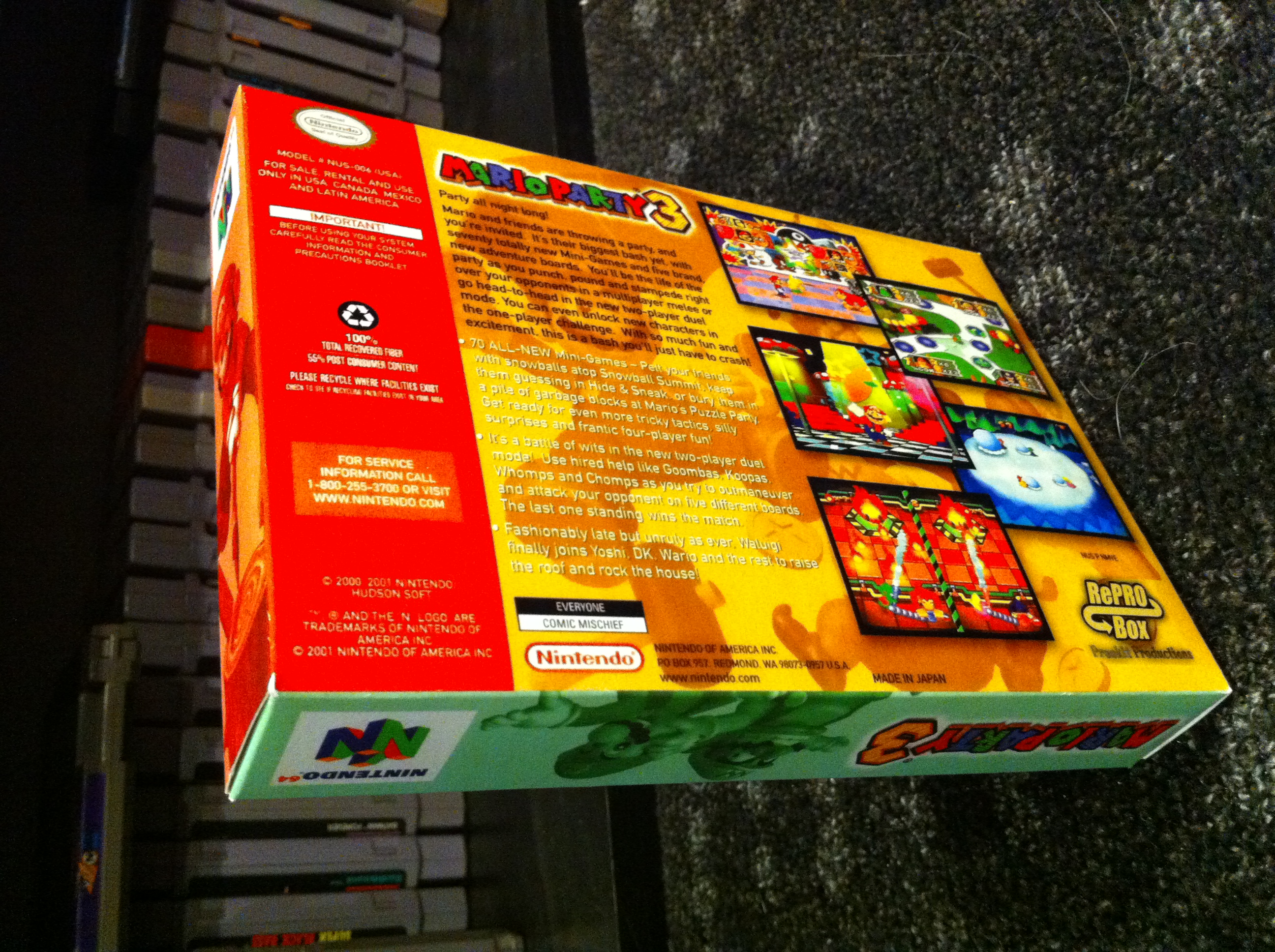 N64 Mario Party 3 Boxbox My Games Reproduction Game Boxes