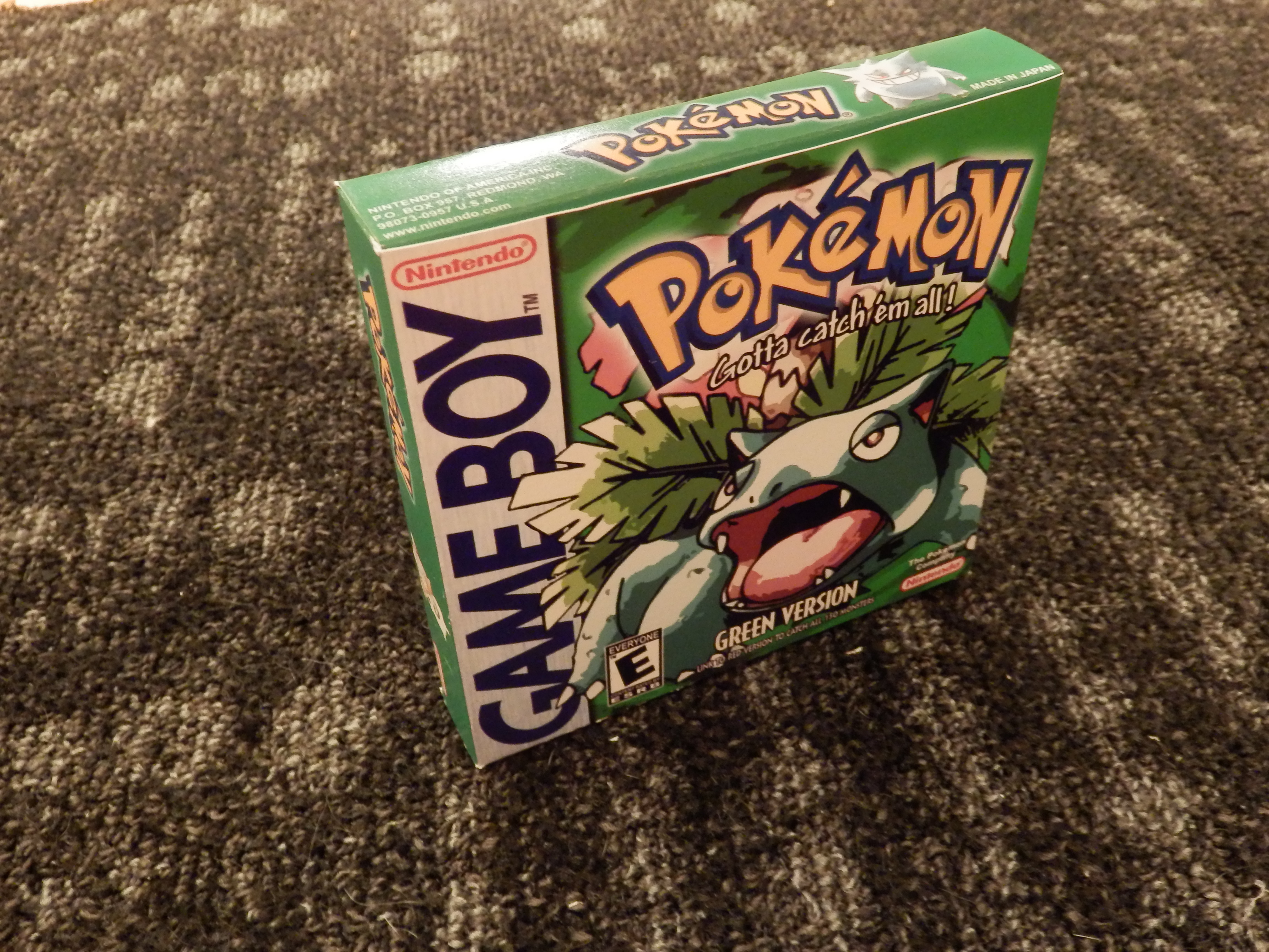Pokemon Green BoxBox My Games! Reproduction game boxes